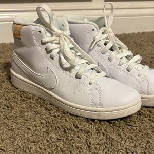 Nike White High-Top Athletic Shoes